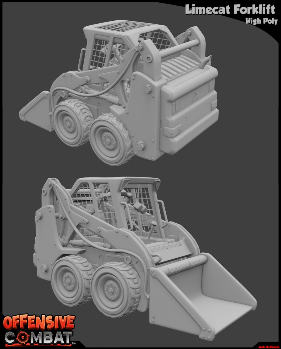 Limecat_Forklift_High_Poly