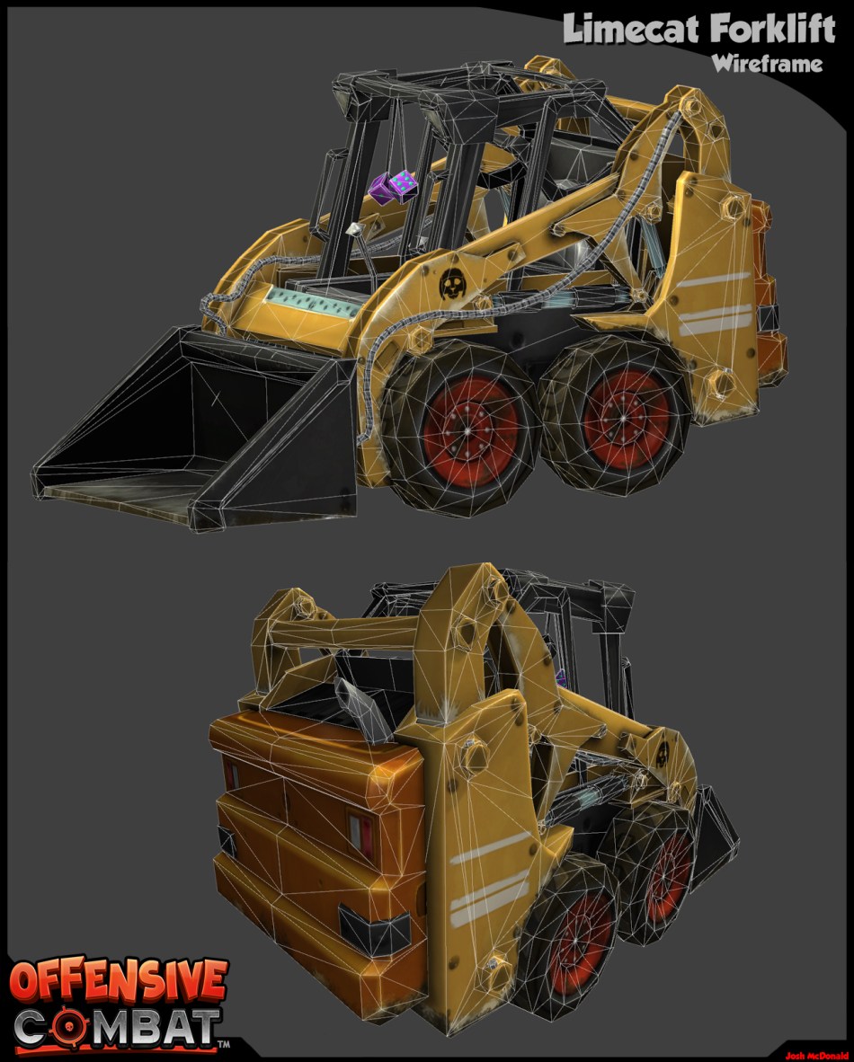 Limecat_Forklift_Wireframe